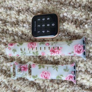 (Only Band) Floral Strap Compatible with Apple Watch Strap 38mm/40mm/42mm/44mm